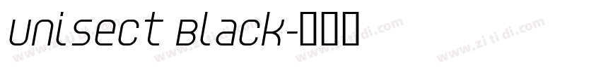 Unisect Black字体转换